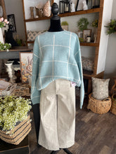 Load image into Gallery viewer, Blue Checkerboard Sweater