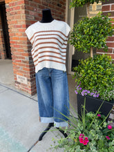 Load image into Gallery viewer, The Heartly Mocha Stripe Top
