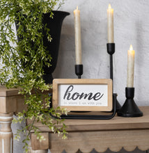 Load image into Gallery viewer, Home is where I am with you Standing Sign