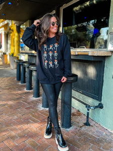 Black Dancing Skele Crewneck