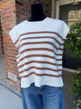 Load image into Gallery viewer, The Heartly Mocha Stripe Top
