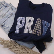 Load image into Gallery viewer, Navy Pray Crewneck