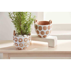 Ceramic White Mud Pie Pots