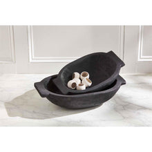 Load image into Gallery viewer, Black Oval Chunky Dough Bowl