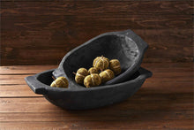 Load image into Gallery viewer, Black Oval Chunky Dough Bowl