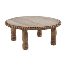 Load image into Gallery viewer, Mangowood Beaded Pedestal Riser