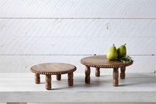 Load image into Gallery viewer, Mangowood Beaded Pedestal Riser