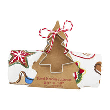 Load image into Gallery viewer, Cookie Towel &amp; Cookie Cutter Set