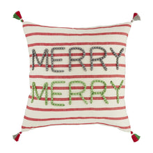 Load image into Gallery viewer, Merry Christmas Yarn Tassel Pillow
