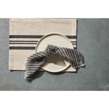 Load image into Gallery viewer, Black Stripe Napkin Set