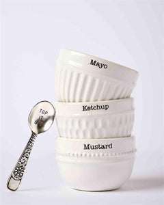 Triple Cup Condiment Dip Set