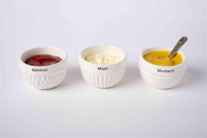 Triple Cup Condiment Dip Set