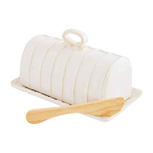 Load image into Gallery viewer, Mud Pie Texture Butter Dish