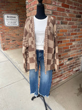 Load image into Gallery viewer, Mix Check Loose Fit Chunky Cardigan