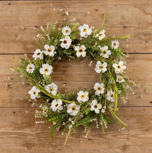 Load image into Gallery viewer, White Wildflower Wreath 22"