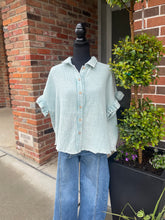 Load image into Gallery viewer, Mineral Wash Gauze Ruffle Shirt
