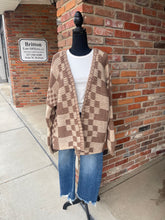 Load image into Gallery viewer, Mix Check Loose Fit Chunky Cardigan