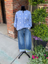 Load image into Gallery viewer, Blue Polka Dot Top