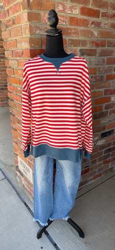 Country Christmas Oversized Top