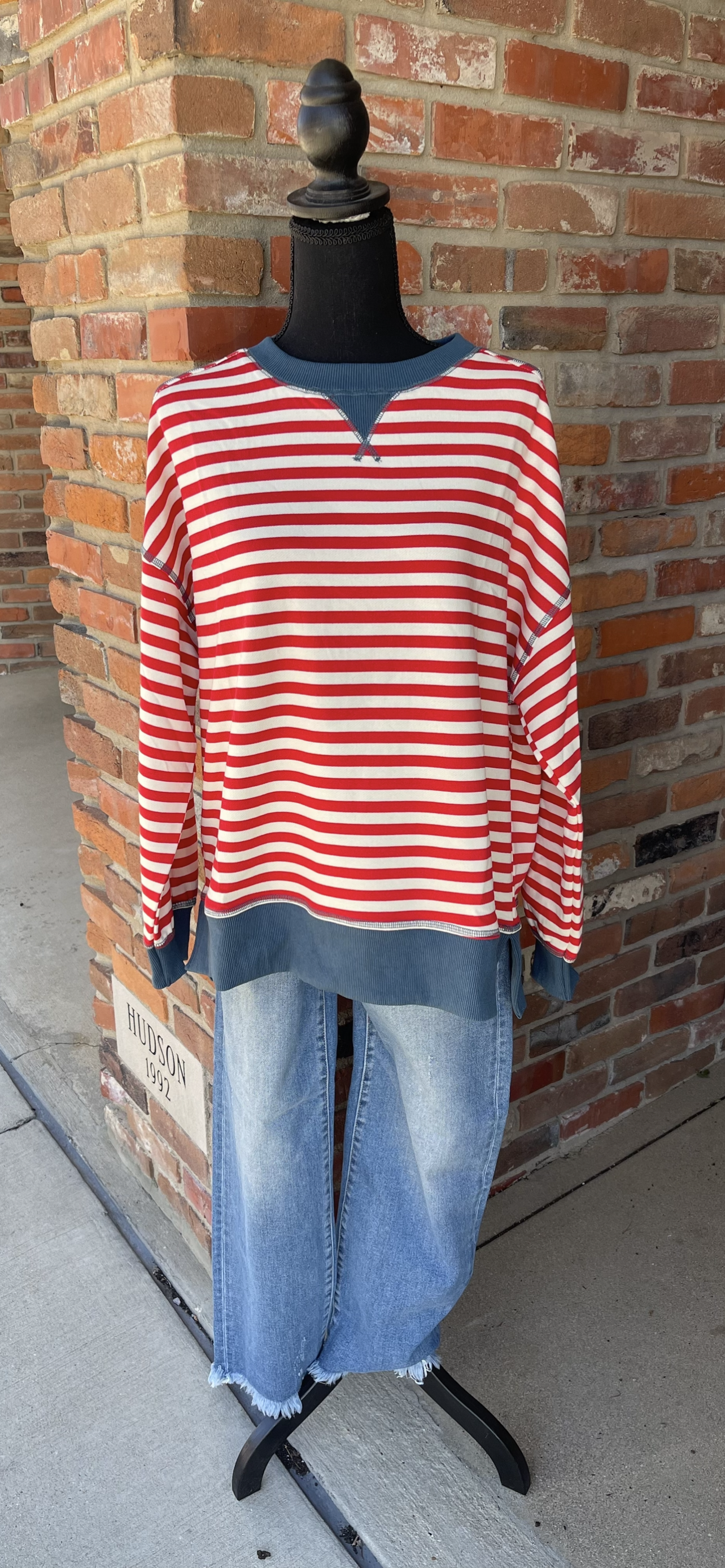 Country Christmas Oversized Top