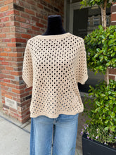 Load image into Gallery viewer, Beige Open Knit Top