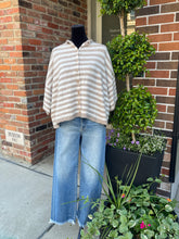 Load image into Gallery viewer, Light Mocha Stripe Top