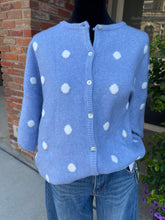 Load image into Gallery viewer, Blue Polka Dot Top