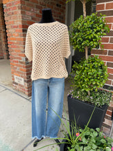 Load image into Gallery viewer, Beige Open Knit Top