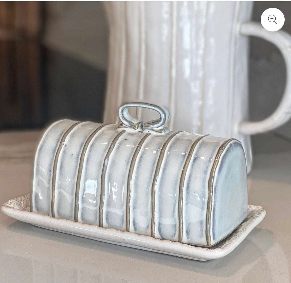 Mud Pie Texture Butter Dish