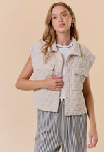 Load image into Gallery viewer, Oat Quilted Patch Vest