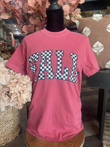 Fall Checkered Graphic Tee