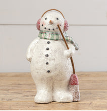 Load image into Gallery viewer, Red Broom Snowman