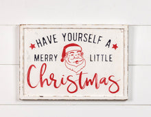 Load image into Gallery viewer, Merry Little Christmas Vintage Santa Sign