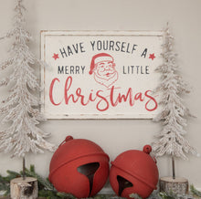 Load image into Gallery viewer, Merry Little Christmas Vintage Santa Sign