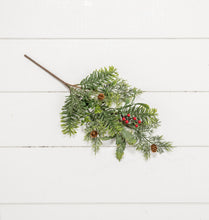 Load image into Gallery viewer, Mixed Pine &amp; Holly Spray