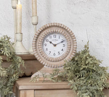 Load image into Gallery viewer, Beaded Pedestal Tabletop Clock