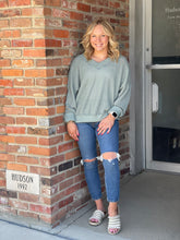 Load image into Gallery viewer, Sage Oversized Knit Top