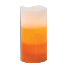 Load image into Gallery viewer, Candy Corn Pillar Candles