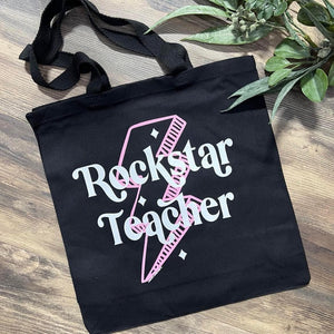 Rockstar Teacher Canvas Bag