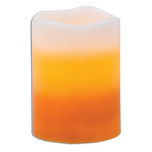 Load image into Gallery viewer, Candy Corn Pillar Candles