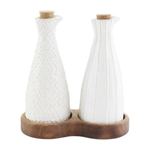 Textured Ceramic Oil & Vinegar Set