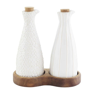 Textured Ceramic Oil & Vinegar Set