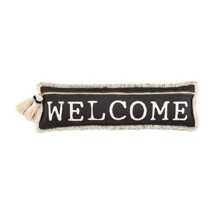 Welcome Long Tassel Pillow