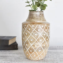 Load image into Gallery viewer, Chunky Mango Wood Carved Vase