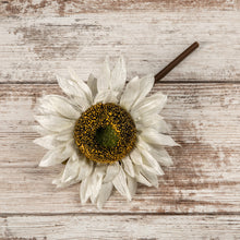 Load image into Gallery viewer, Cream Mini Sunflower Stem