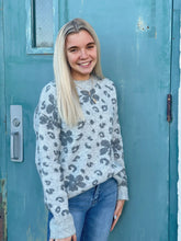 Load image into Gallery viewer, Grey Leopard Sweater Top