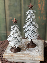 Load image into Gallery viewer, Snowy Down Galvanized Tree