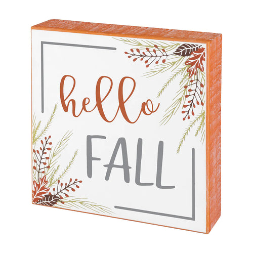 Orange Fall Block Sign