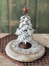Load image into Gallery viewer, Snowy Down Galvanized Tree