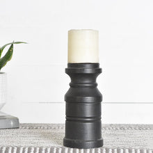 Load image into Gallery viewer, Black Pillar Candle Sticks